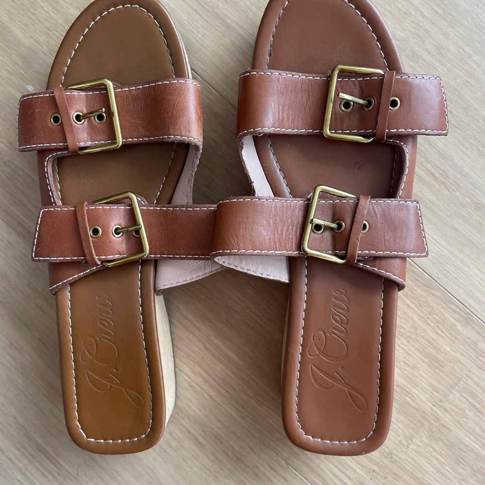 J. Crew Leather Platform sandals